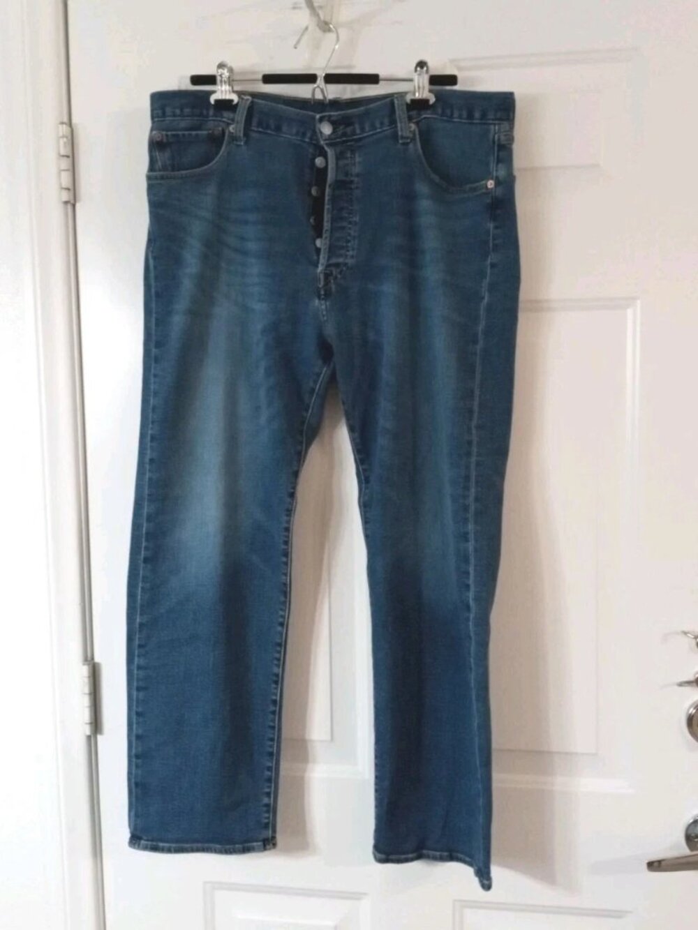 Levis 501 Original Button Fly Jeans 36x30 Men's Blue Jeans 2022
